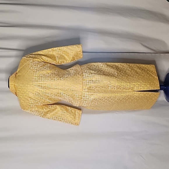 Vintage View Suits 2 Piece Sunshine Yellow Skirt and 3/4 Sleeve Jacket - Picture 5 of 8